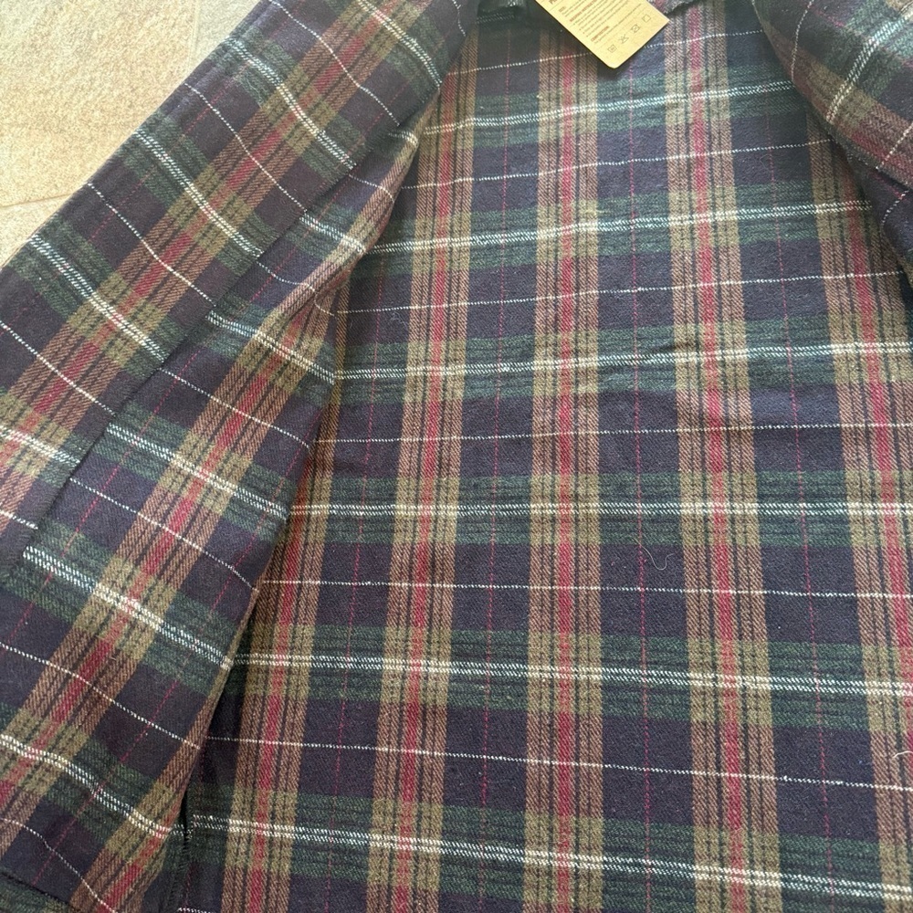 Manly Flannel Button Down Jacket Size Men NWT - Picture 6 of 9